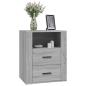 Preview: Nachttisch Grau Sonoma 50x36x60 cm Holzwerkstoff
