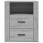 Preview: Nachttisch Grau Sonoma 50x36x60 cm Holzwerkstoff