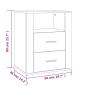 Preview: Nachttisch Grau Sonoma 50x36x60 cm Holzwerkstoff