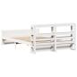 Preview: Bettgestell mit Kopfteil ohne Matratze Weiß 120x200 cm