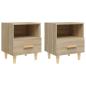 Preview: Nachttische 2 Stk. Sonoma-Eiche 40x35x47 cm
