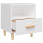 Preview: Nachttisch Weiß 40x35x47 cm
