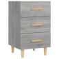 Preview: Nachttisch Grau Sonoma 40x40x66 cm Holzwerkstoff