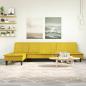 Preview: ARDEBO.de - Schlafsofa in L-Form Gelb 255x140x70 cm Samt