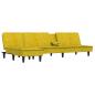 Preview: Schlafsofa in L-Form Gelb 255x140x70 cm Samt