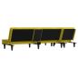 Preview: Schlafsofa in L-Form Gelb 255x140x70 cm Samt
