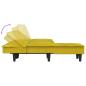 Preview: Schlafsofa in L-Form Gelb 255x140x70 cm Samt