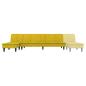 Preview: Schlafsofa in L-Form Gelb 255x140x70 cm Samt
