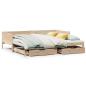 Preview: Tagesbett Ausziehbar mit Schubladen ohne Matratze 80x200 cm