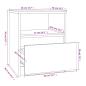 Preview: Nachttisch Grau Sonoma 40x40x50 cm Holzwerkstoff