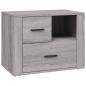 Preview: Nachttisch Grau Sonoma 60x36x45 cm Holzwerkstoff