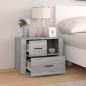 Preview: Nachttisch Grau Sonoma 60x36x45 cm Holzwerkstoff