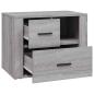 Preview: Nachttisch Grau Sonoma 60x36x45 cm Holzwerkstoff