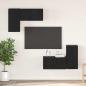 Preview: ARDEBO.de - TV-Cabinet-Set mit Regal mit Speicher mit Tür 4 pcs Schwarz Eiche 60 x 30 x 30 cm