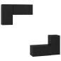 Preview: TV-Cabinet-Set mit Regal mit Speicher mit Tür 4 pcs Schwarz Eiche 60 x 30 x 30 cm