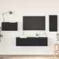 Preview: ARDEBO.de - TV-Schrank-Set mit Regal Sonstiges 4 pcs Schwarz Eiche 30,5 x 30 x 60 cm