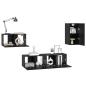 Preview: TV-Schrank-Set mit Regal Sonstiges 4 pcs Schwarz Eiche 30,5 x 30 x 60 cm