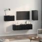 Preview: TV-Schrank-Set mit Regal Sonstiges 4 pcs Schwarz Eiche 30,5 x 30 x 60 cm