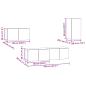 Preview: TV-Schrank-Set mit Regal Sonstiges 4 pcs Schwarz Eiche 30,5 x 30 x 60 cm