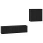 Preview: TV-Schrank-Set mit Regal 4 pcs Schwarz Eiche 120 x 30 x 30 cm