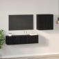 Preview: TV-Schrank-Set mit Regal 4 pcs Schwarz Eiche 120 x 30 x 30 cm