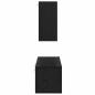 Preview: TV-Schrank-Set mit Regal 4 pcs Schwarz Eiche 120 x 30 x 30 cm