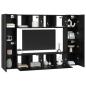 Preview: TV-Schrank-Set mit Regal 8 pcs Schwarz Eiche 181 x 30 x 120 cm