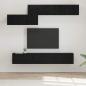 Preview: ARDEBO.de - TV-Schrank-Set mit Regal Sonstiges mit Speicher mit Tür 7 pcs Schwarz Eiche 60 x 30 x 30 cm