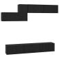 Preview: TV-Schrank-Set mit Regal Sonstiges mit Speicher mit Tür 7 pcs Schwarz Eiche 60 x 30 x 30 cm