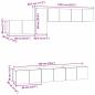 Preview: TV-Schrank-Set mit Regal Sonstiges mit Speicher mit Tür 7 pcs Schwarz Eiche 60 x 30 x 30 cm
