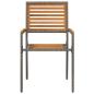 Preview: Outdoor-Stühle 4 pcs Grau, Braun