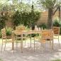 Preview: ARDEBO.de - Outdoor-Stühle 4 pcs Creme, Braun