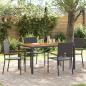 Preview: ARDEBO.de - Outdoor-Stühle 4 pcs Creme, Braun