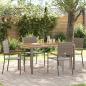 Preview: ARDEBO.de - Outdoor-Stühle 4 pcs Grau, Braun