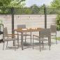 Preview: Outdoor-Stühle 4 pcs Grau, Braun