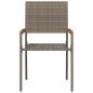Preview: Outdoor-Stühle 4 pcs Grau, Braun
