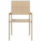 Preview: Outdoor-Stühle 4 pcs Creme, Braun