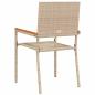 Preview: Outdoor-Stühle 4 pcs Creme, Braun