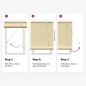 Preview: Rollo Natur 150 x 220 cm Bambus