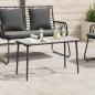 Preview: Gartentisch Schwarz 80 x 40 x 45 cm Poly Rattan