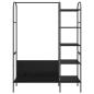 Preview: Kleiderständer mit Regalen Schwarze Eiche 120x44x160 cm Holzwerkstoff
