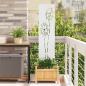 Preview: ARDEBO.de - Garten dekoratives Panel Weiß 32 x 140 cm Kaltgewalzter Stahl