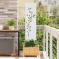 Preview: ARDEBO.de - Garten dekoratives Panel Weiß 32 x 140 cm Kaltgewalzter Stahl