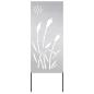 Preview: Garten dekoratives Panel Silber 50 x 140 cm Edelstahl