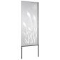 Preview: Garten dekoratives Panel Silber 50 x 140 cm Edelstahl