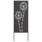 Preview: Garten dekoratives Panel Schwarz 50 x 140 cm