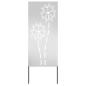 Preview: Garten dekoratives Panel Silber 50 x 140 cm Edelstahl