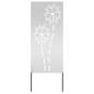 Preview: ARDEBO.de - Garten dekoratives Panel Silber 50 x 140 cm