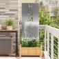 Preview: ARDEBO.de - Garten dekoratives Panel Silber 50 x 140 cm