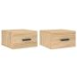 Preview: Wand-Nachttische 2 Stk. Sonoma-Eiche 35x35x20 cm